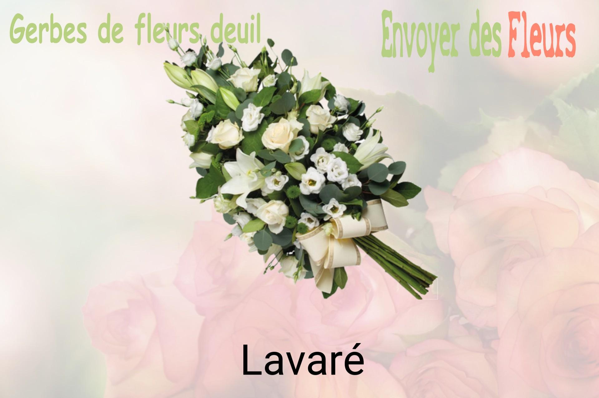 Gerbe de fleurs de deuil livrée à Lavaré